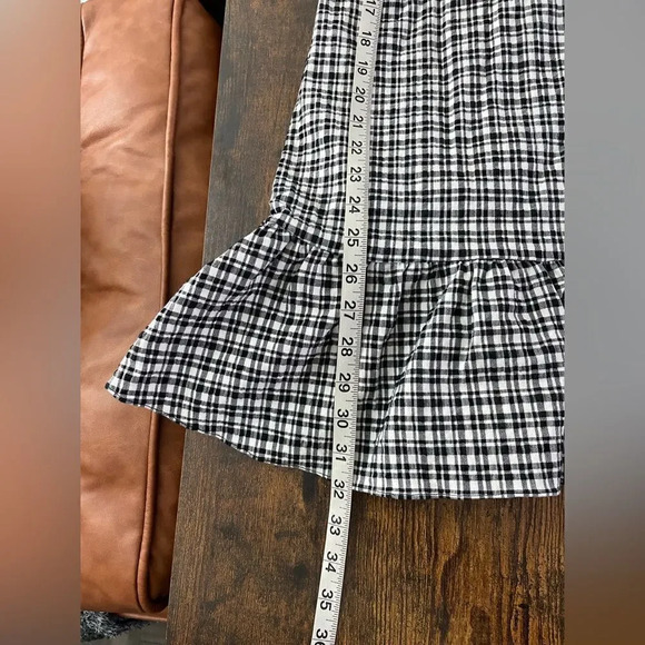Parker Black & White Gingham Print Dress - Picture 5 of 12